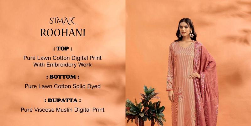 Glossy Simar Roohani catalog salwar kameez materials wholesale bangalore