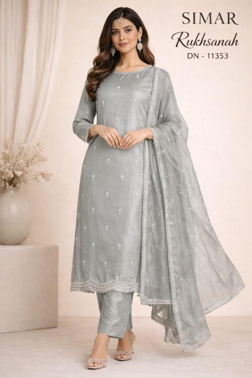 Glossy Simar Rukhsanah 11353 catalog unstitched salwar kameez wholesalers