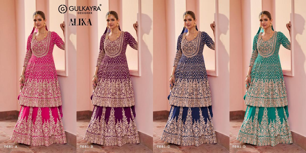 Gulkayra Alika 7681 catalog designer salwar kameez wholesalers india