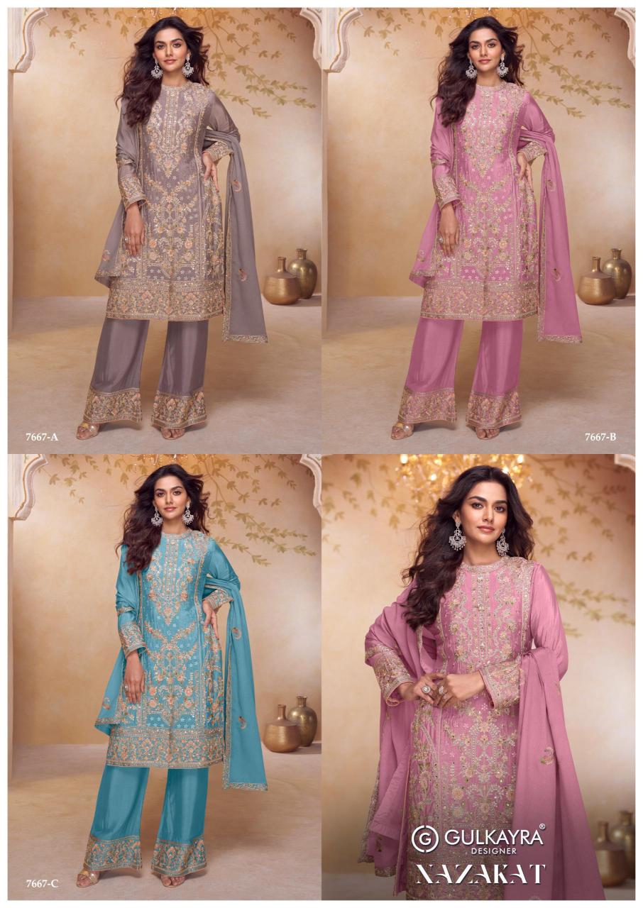 Gulkayra Nazakat catalog wholesale latest salwar kameez designs catalogue