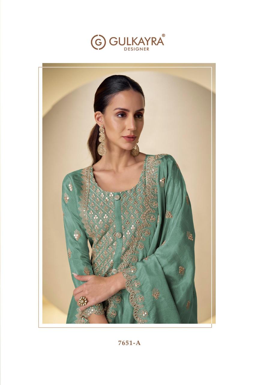 Gulkayra Sakhi catalog aari work salwar kameez wholesale