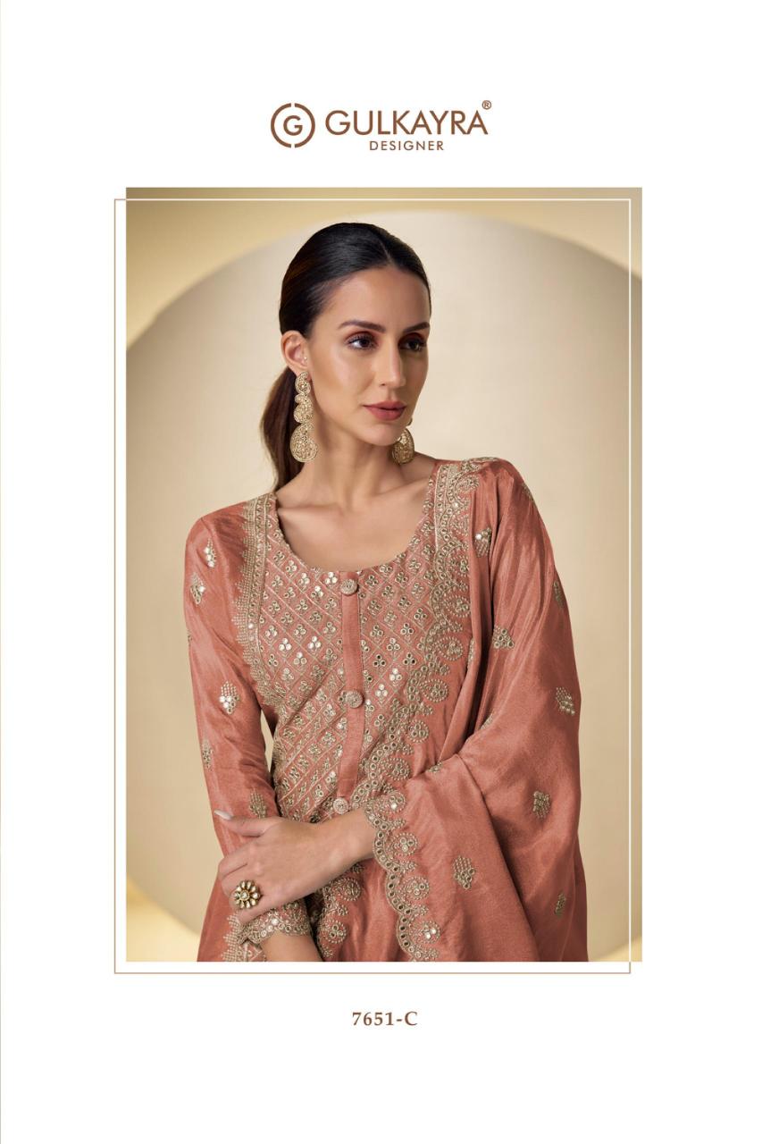 Gulkayra Sakhi catalog aari work salwar kameez wholesale