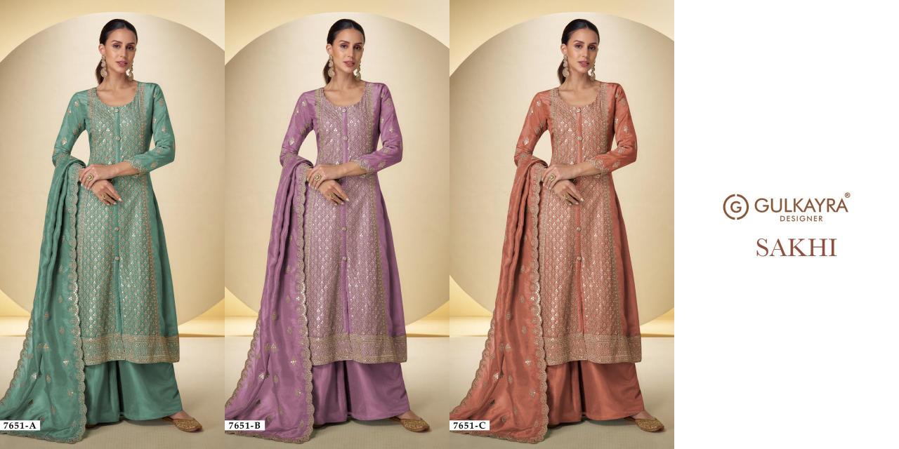 Gulkayra Sakhi catalog aari work salwar kameez wholesale