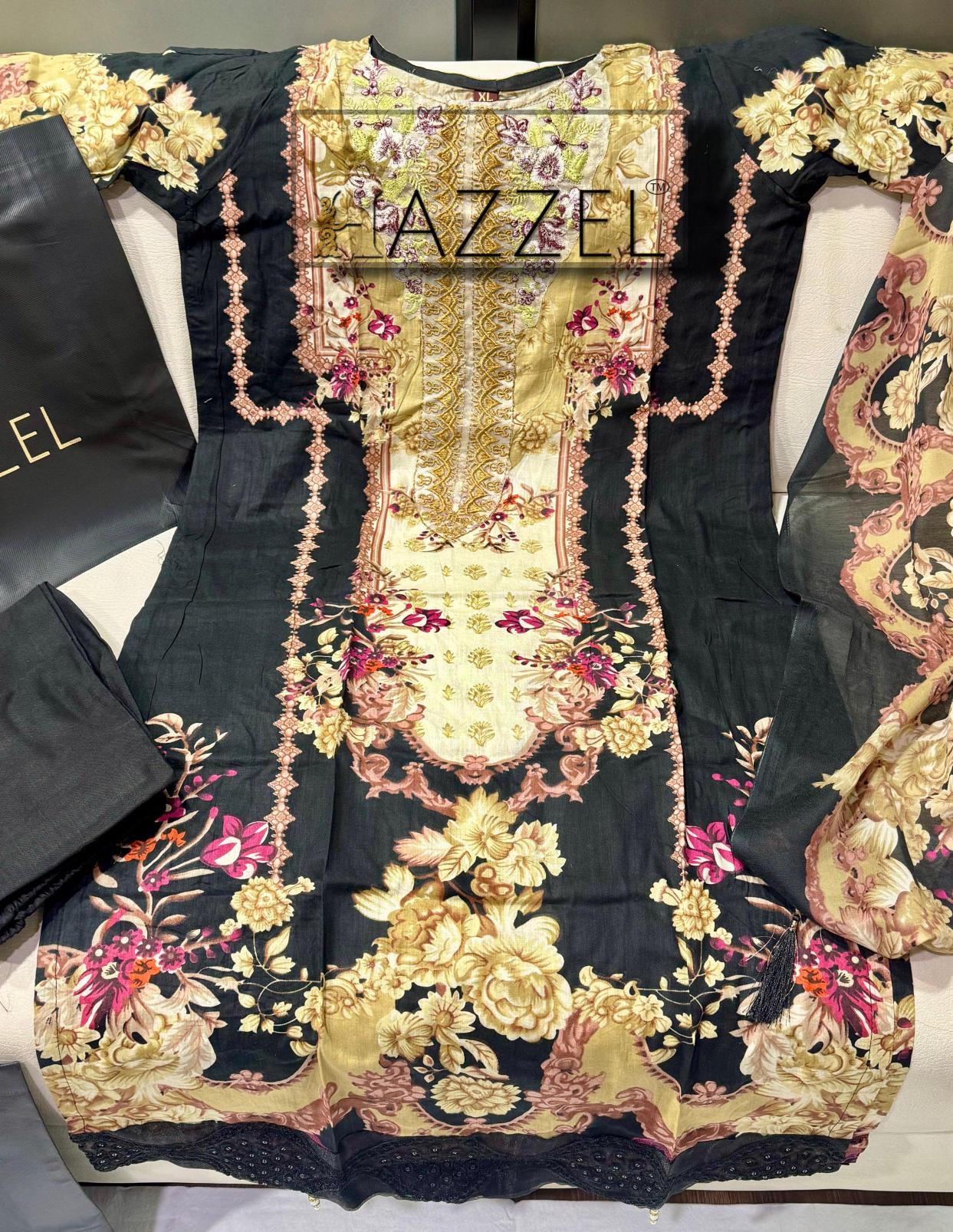 Hazzel Firdous 0372 catalog wholesale pakistani suits in surat