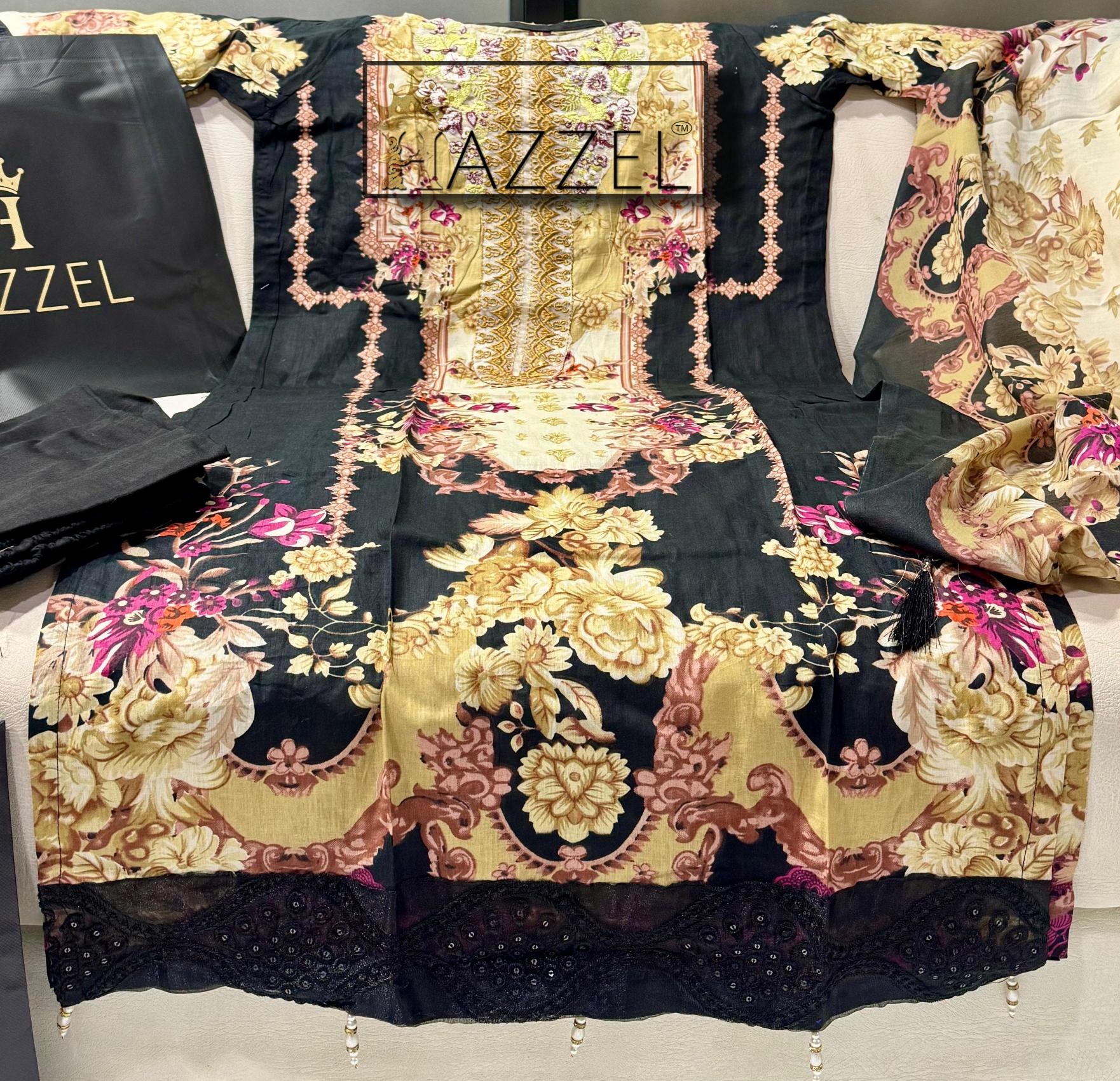 Hazzel Firdous 0372 catalog wholesale pakistani suits in surat