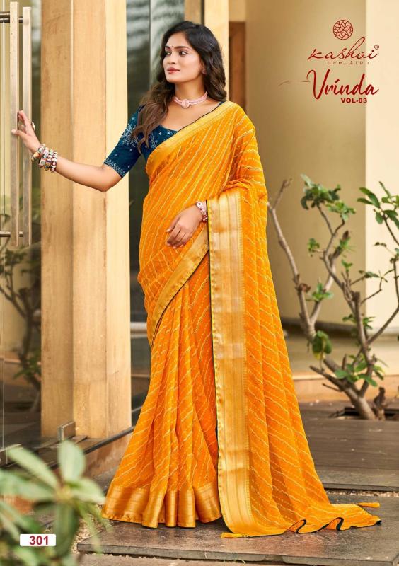 Kashvi Vrinda Vol 3 catalog sarees wholesale dealers in tamilnadu