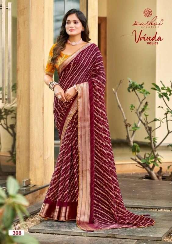 Kashvi Vrinda Vol 3 catalog sarees wholesale dealers in tamilnadu