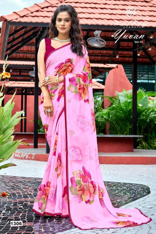 Kashvi Yuvan Vol 13 catalog sarees wholesale dealers in delhi