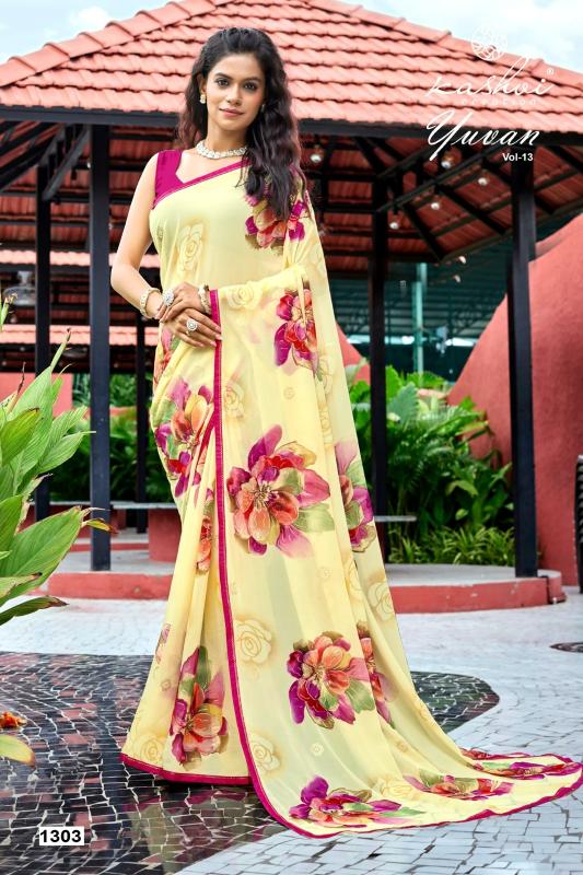 Kashvi Yuvan Vol 13 catalog sarees wholesale dealers in delhi