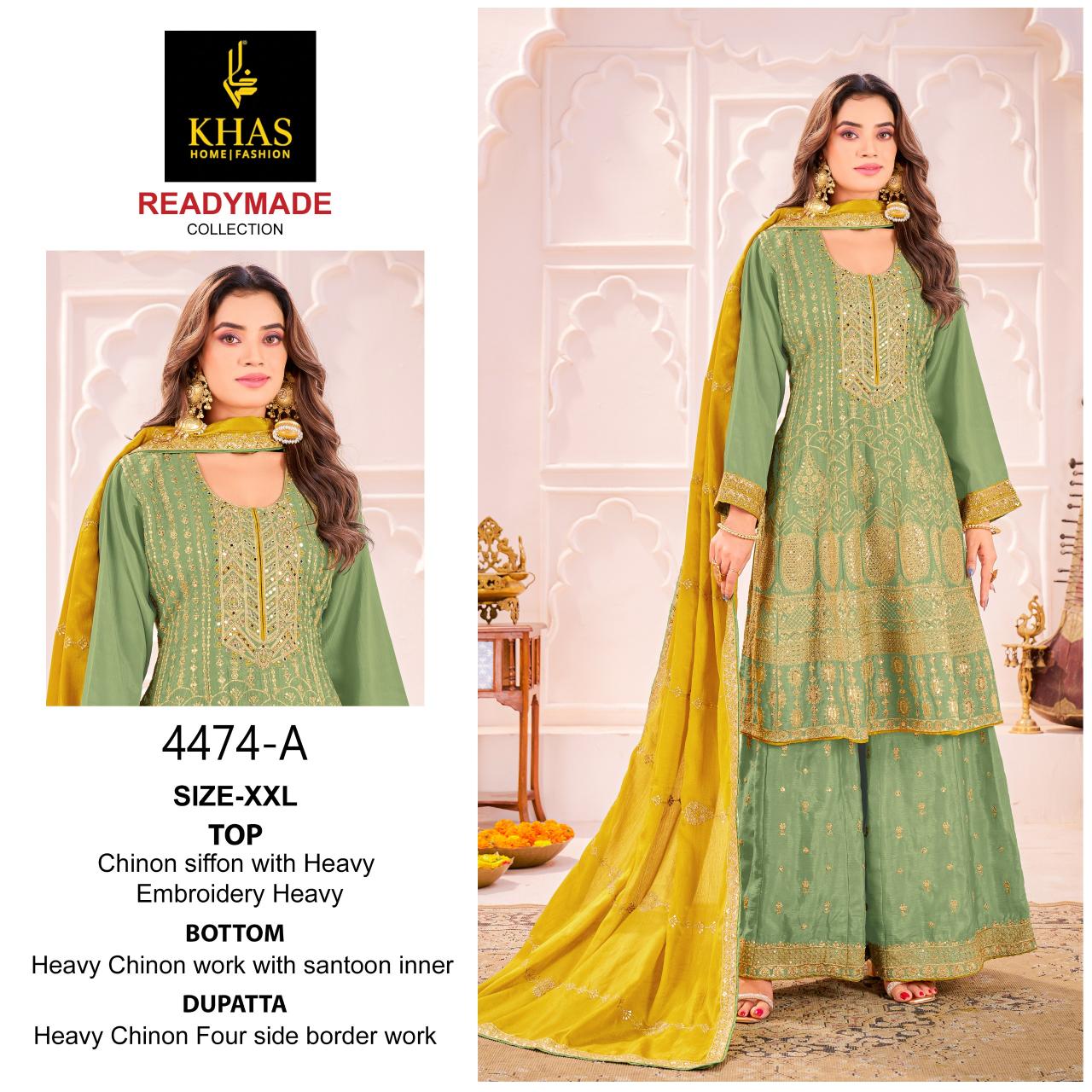 Khas 4474 catalog pakistani readymade suits wholesale uk
