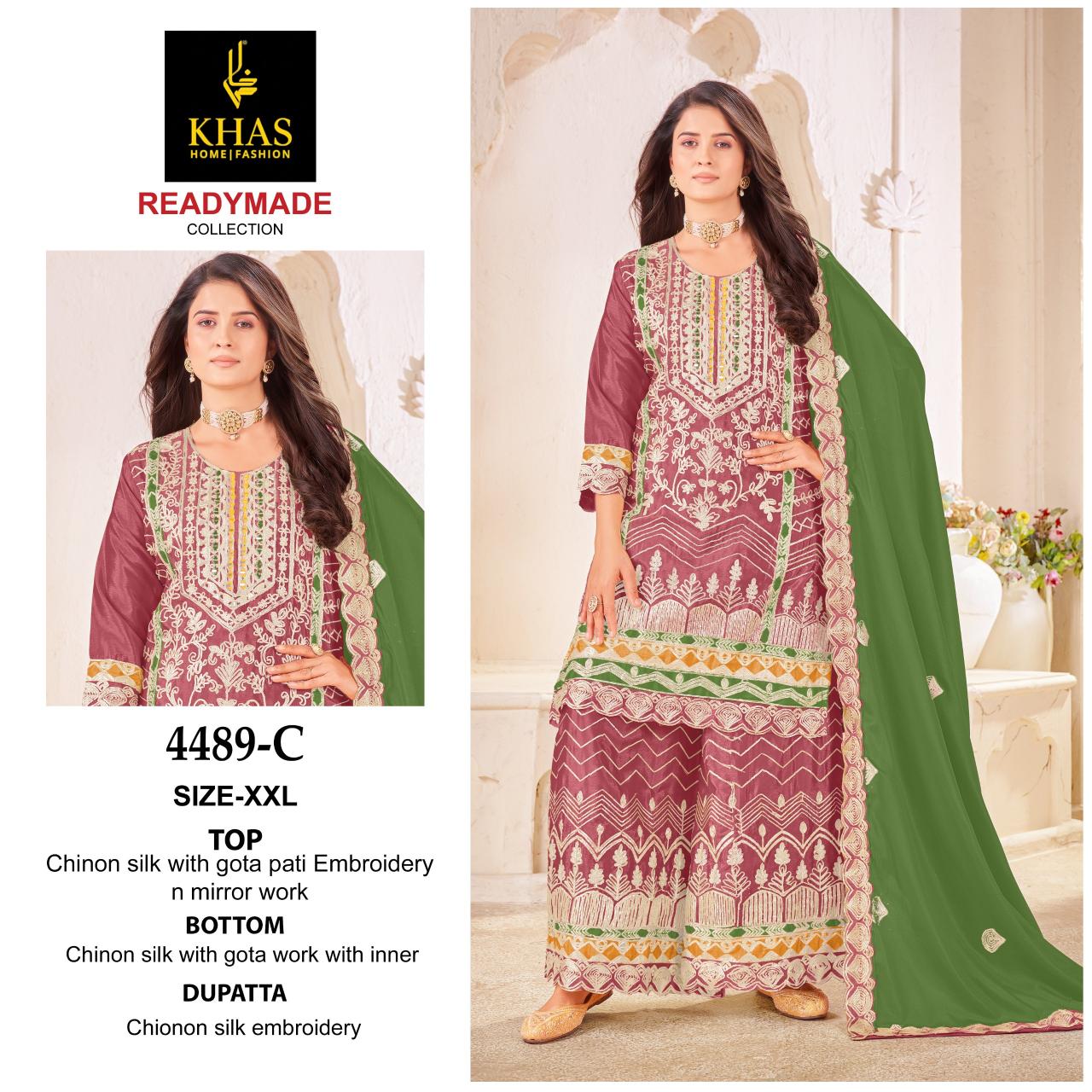 Khas 4489 A To C catalog pakistani suits at wholesale price in delhi