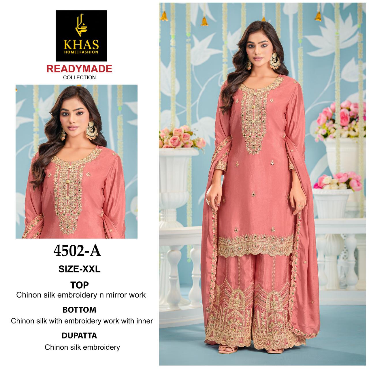 Khas 4502 A To C catalog pakistani suit wholesaler