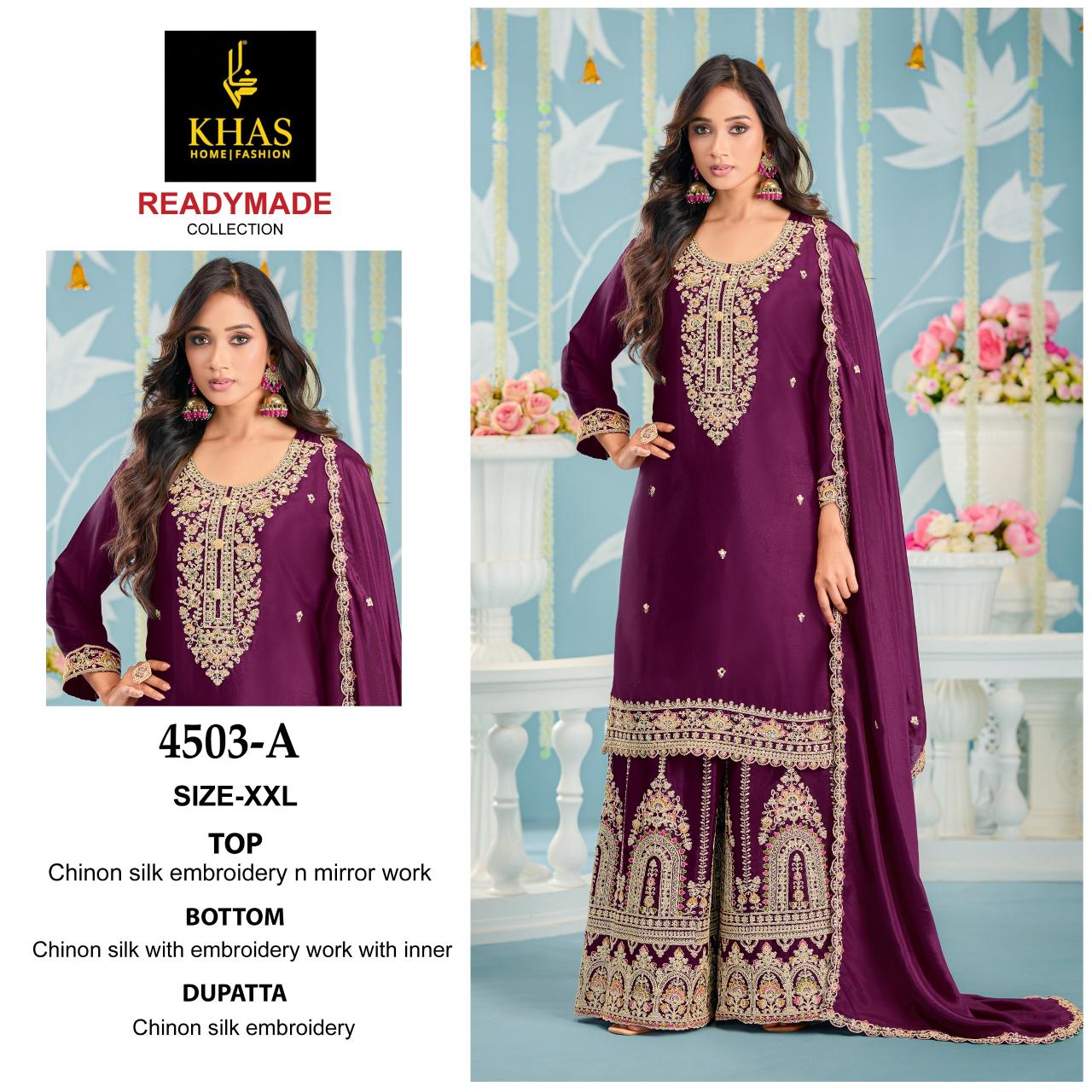 Khas 4503 catalog pakistani suits wholesale online