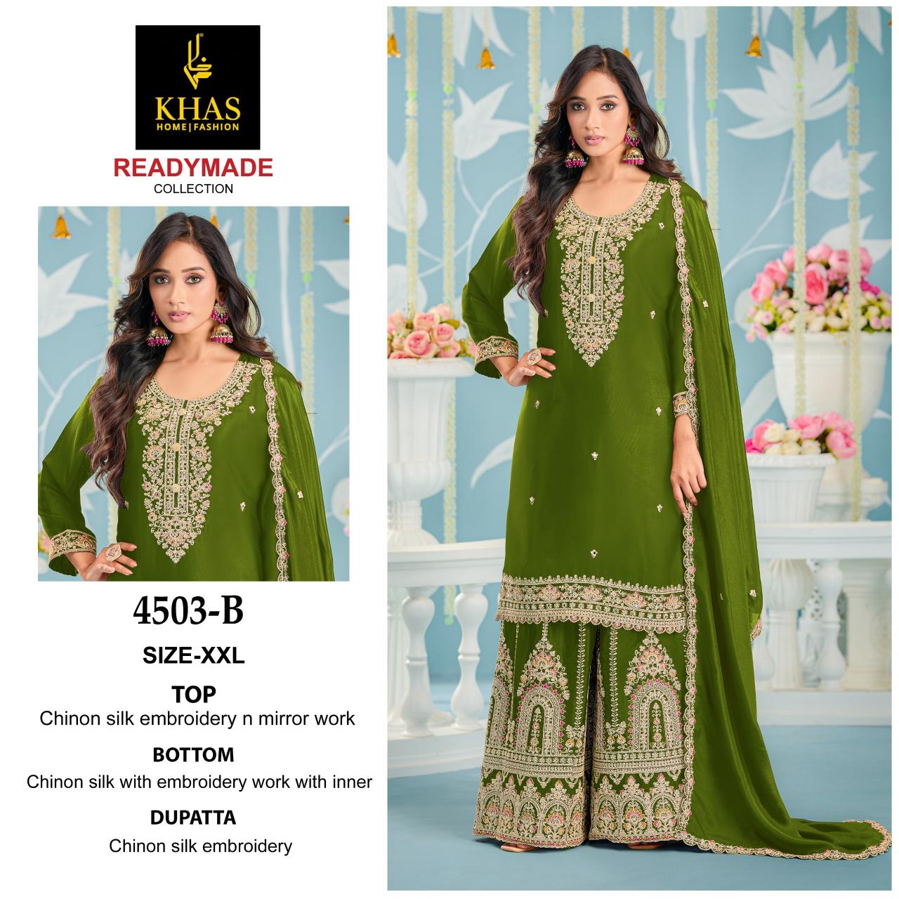 Khas 4503 catalog pakistani suits wholesale online
