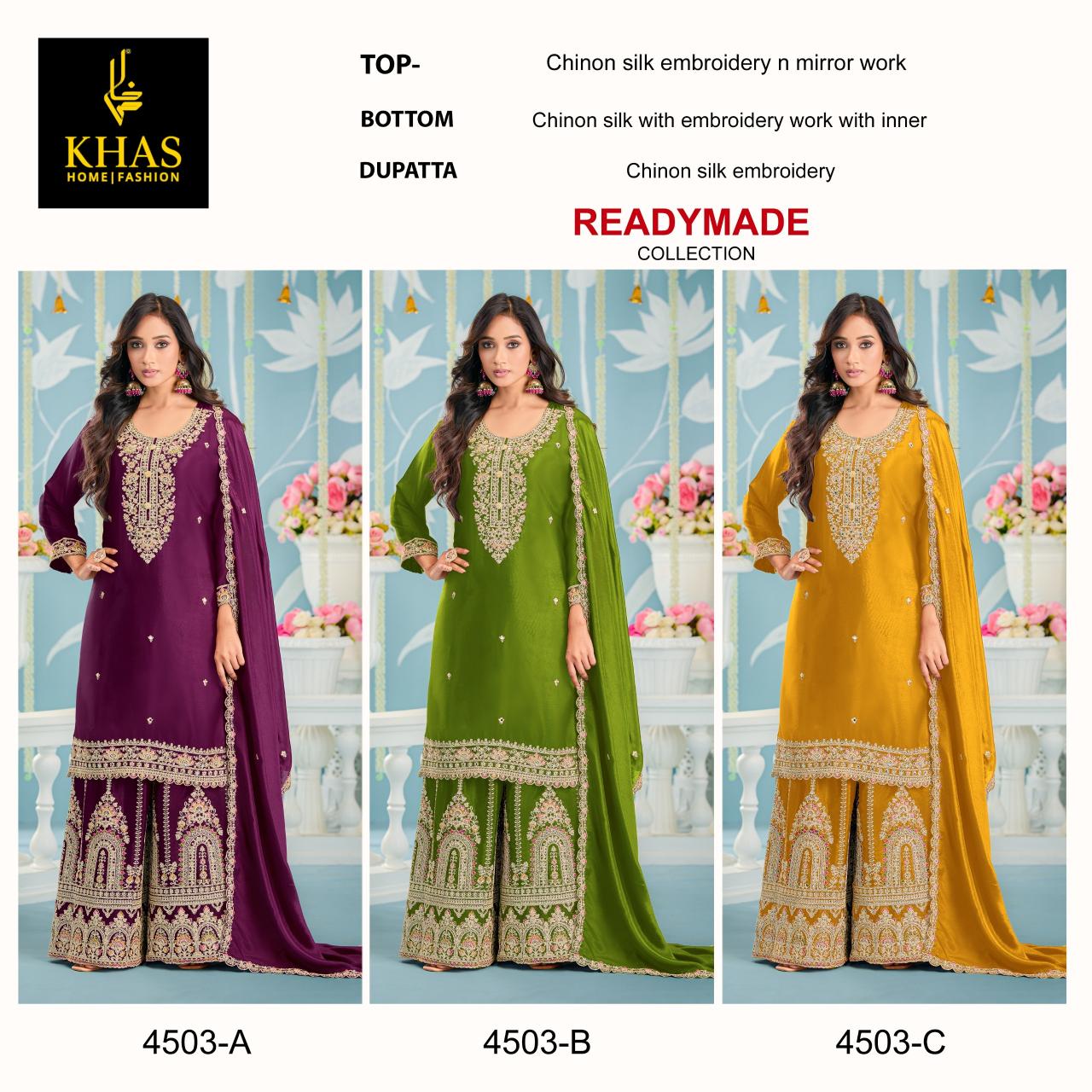 Khas 4503 catalog pakistani suits wholesale online