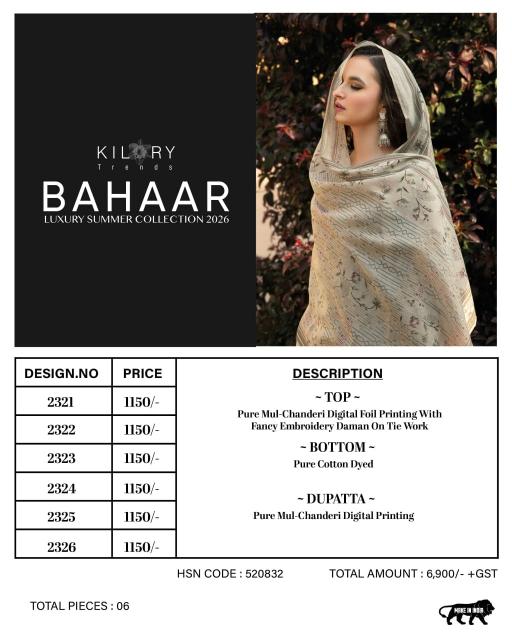 Kilory Bahaar catalog wholesale dealers of salwar kameez in bangalore