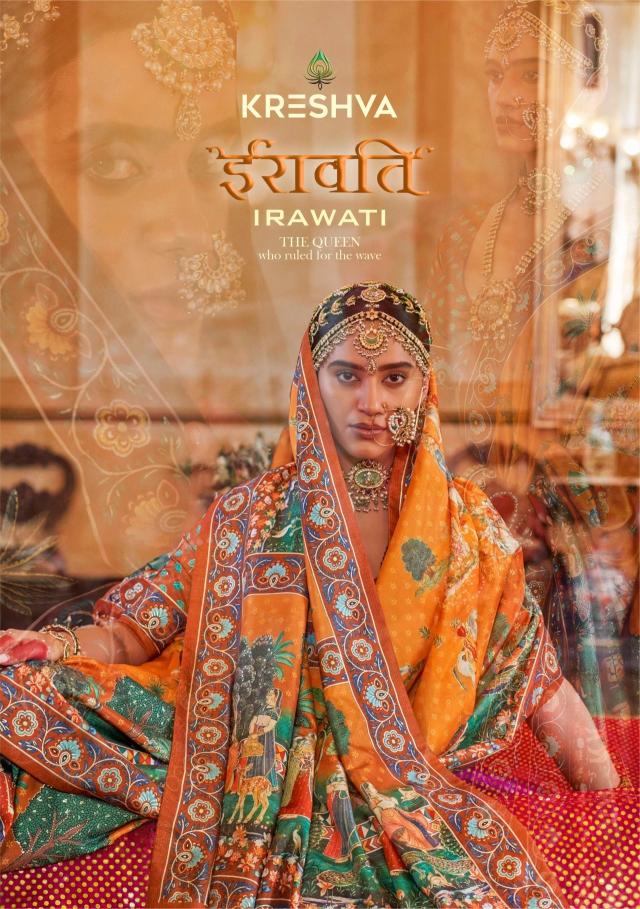 Kreshva Irawati catalog chennai saree wholesale market