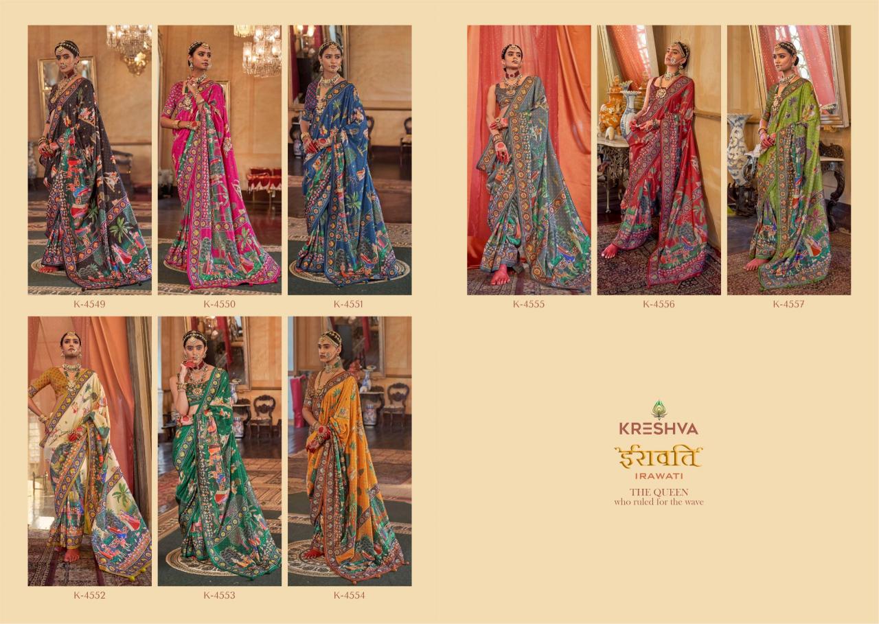 Kreshva Irawati catalog chennai saree wholesale market