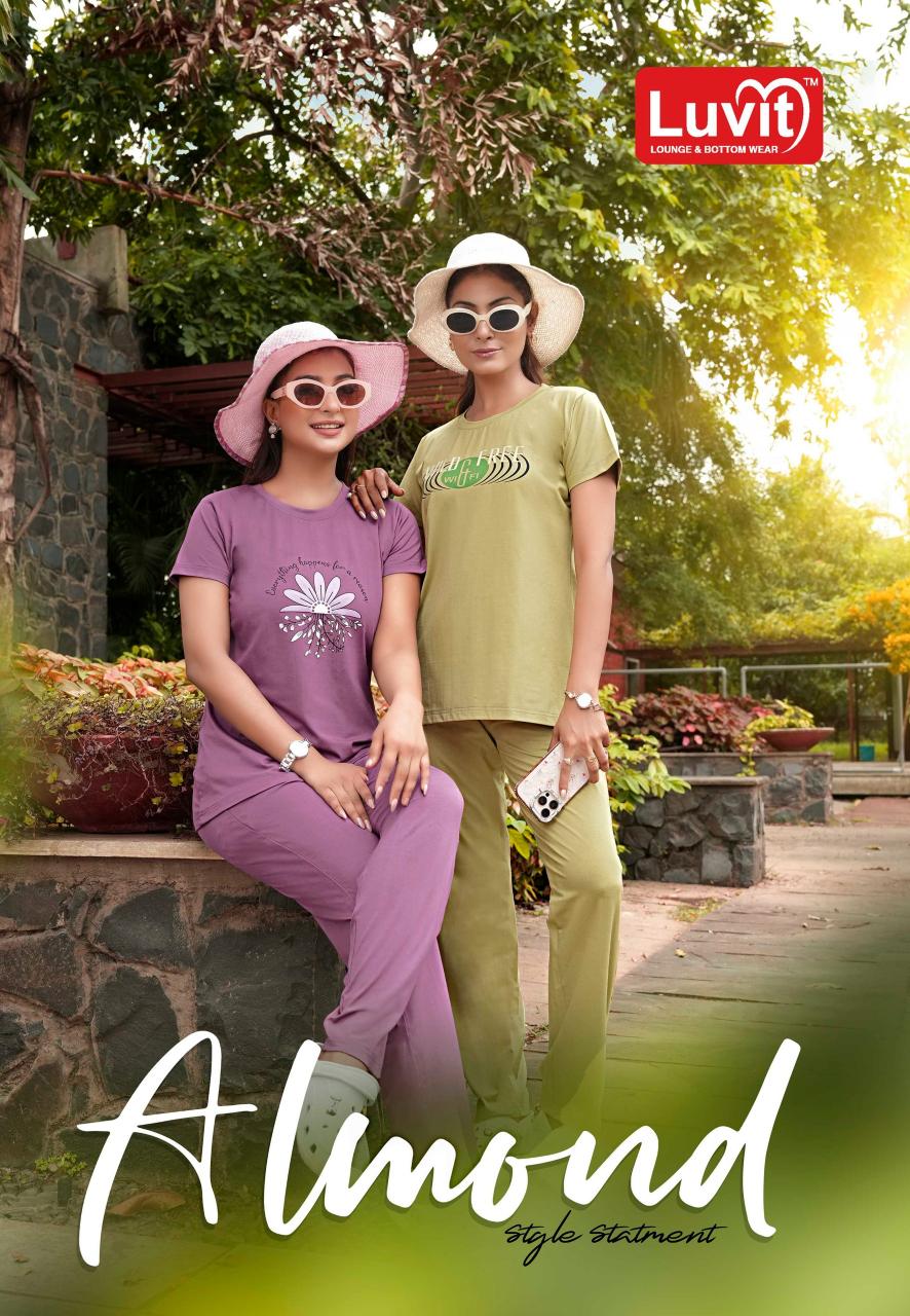 Luvit Almond catalog night dress in surat  