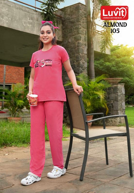 Luvit Almond catalog night dress in surat  