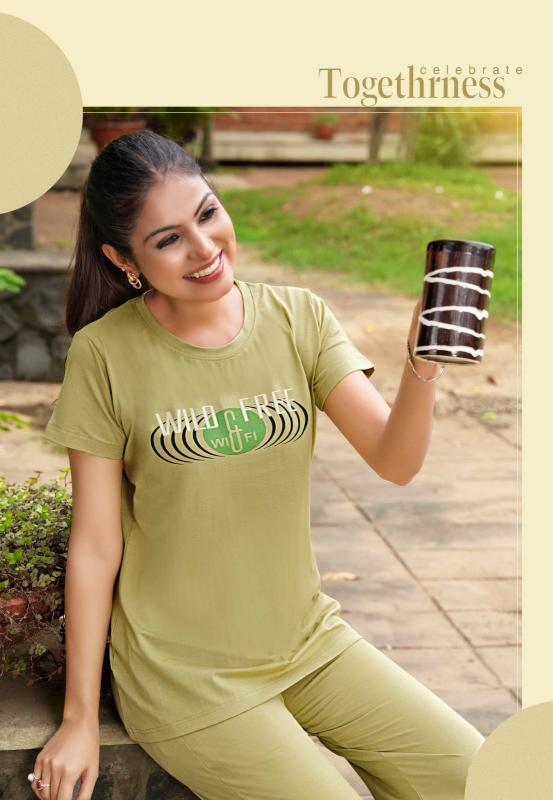 Luvit Almond catalog night dress in surat  
