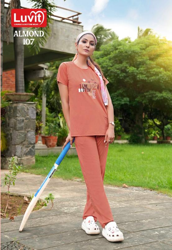 Luvit Almond catalog night dress in surat  
