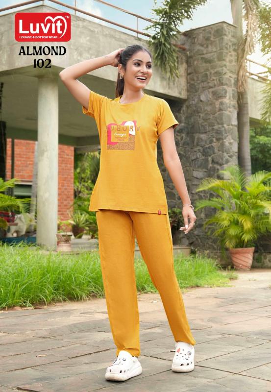 Luvit Almond catalog night dress in surat  