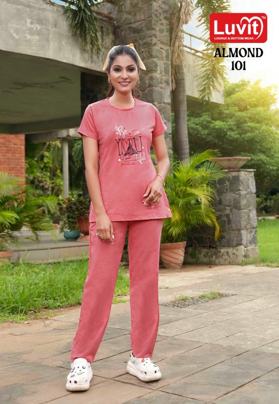 Luvit Almond catalog night dress in surat  