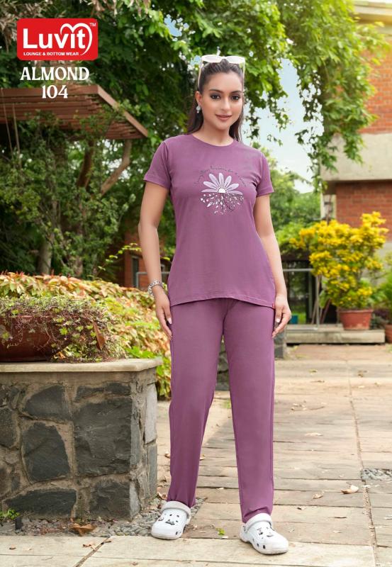Luvit Almond catalog night dress in surat  