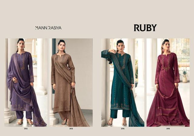 Mannrasiya Ruby catalog wholesale dealer of dress material in surat