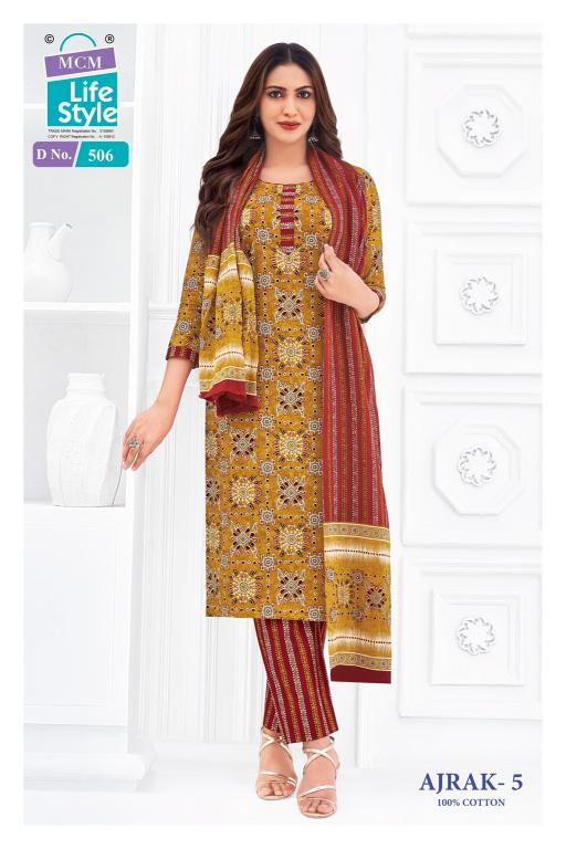MCM Ajrak Vol-5 – Kurti Pant With Dupatta - Wholesale Catalog
