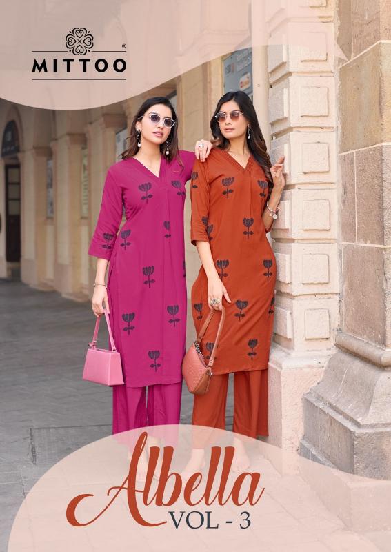 Mittoo Albella Vol 3 Catalog co ord set for women winter