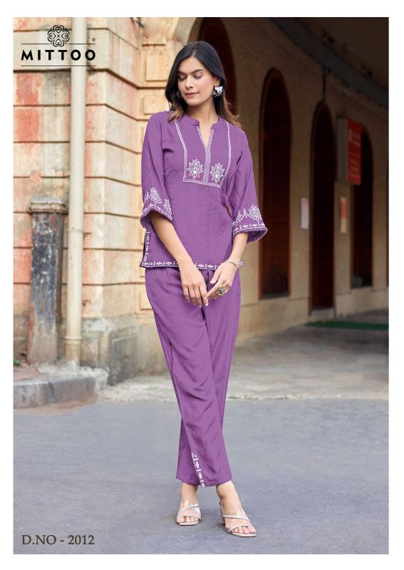 Mittoo Korra Vol 2 catalog co ord sets for women in india