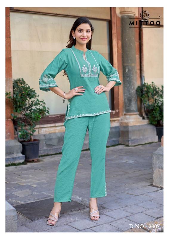 Mittoo Korra Vol 2 catalog co ord sets for women in india