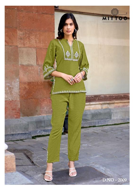 Mittoo Korra Vol 2 catalog co ord sets for women in india