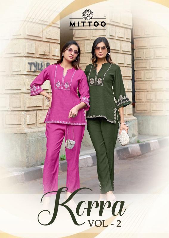Mittoo Korra Vol 2 catalog co ord sets for women in india