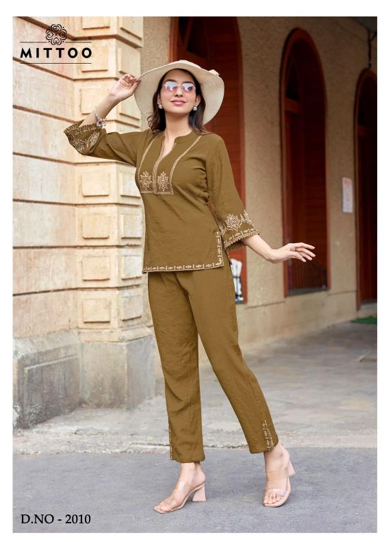 Mittoo Korra Vol 2 catalog co ord sets for women in india