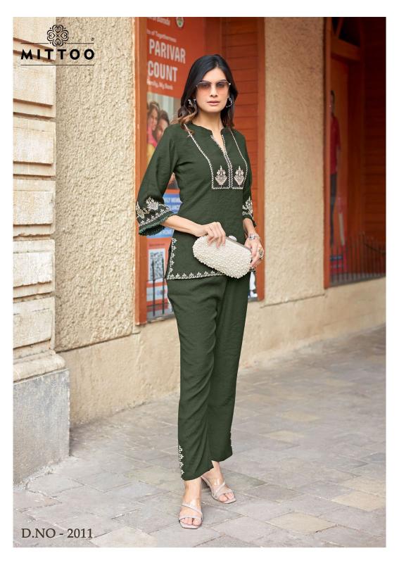 Mittoo Korra Vol 2 catalog co ord sets for women in india