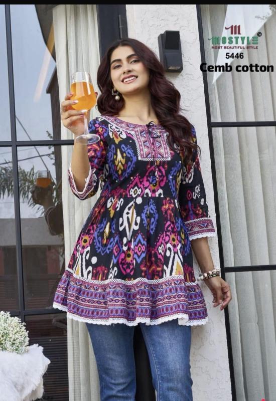 Mostyle 5445 , 5446 catalog kurtis wholesaler in kerela