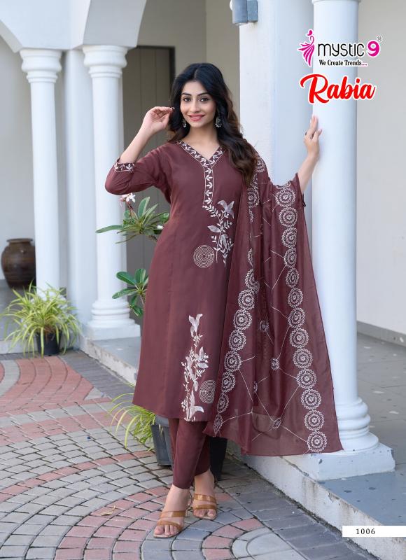 Mystic 9 Rabia Vol 1 Catalog sc aura kurtis wholesale
