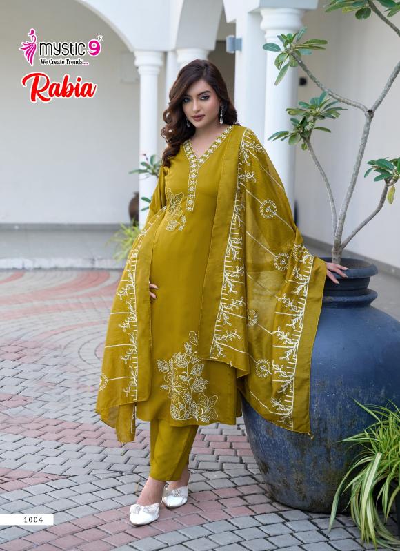 Mystic 9 Rabia Vol 1 Catalog sc aura kurtis wholesale