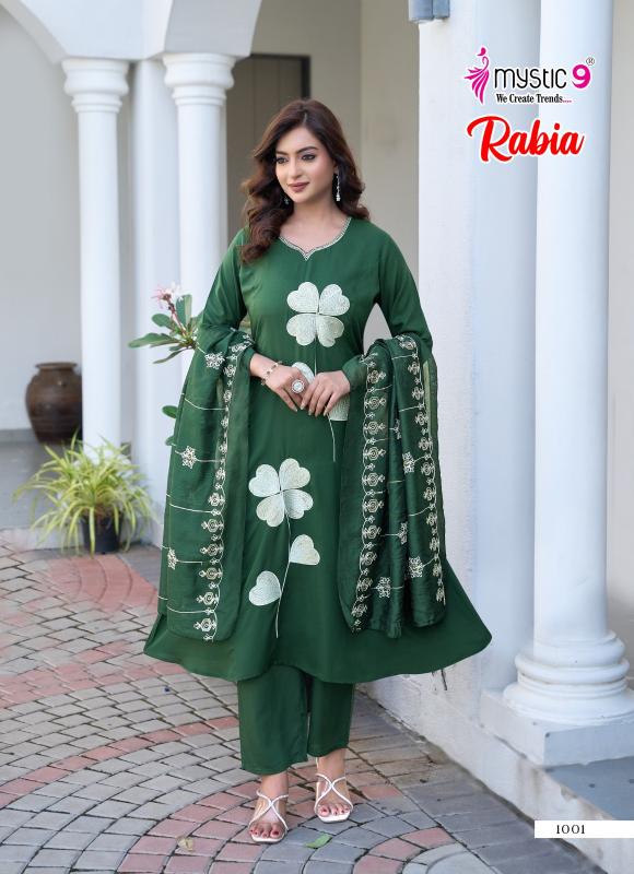 Mystic 9 Rabia Vol 1 Catalog sc aura kurtis wholesale