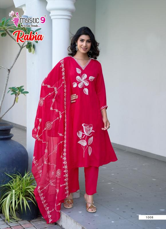 Mystic 9 Rabia Vol 1 Catalog sc aura kurtis wholesale