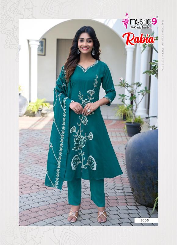 Mystic 9 Rabia Vol 1 Catalog sc aura kurtis wholesale