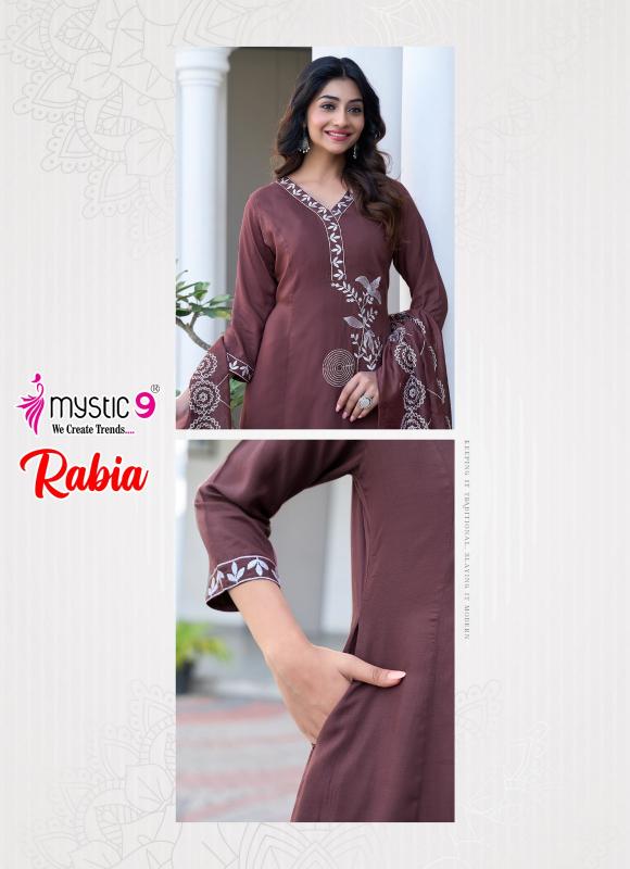 Mystic 9 Rabia Vol 1 Catalog sc aura kurtis wholesale