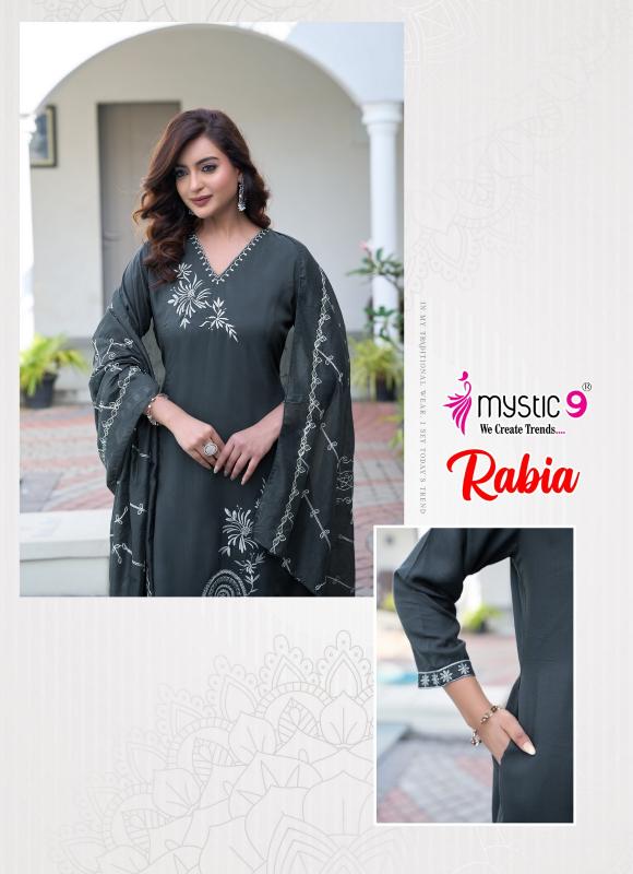 Mystic 9 Rabia Vol 1 Catalog sc aura kurtis wholesale