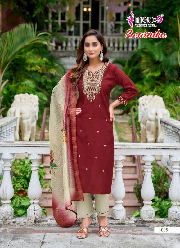 Mystic 9 Swarnika Vol 1 catalog branded kurtis wholesale in pune