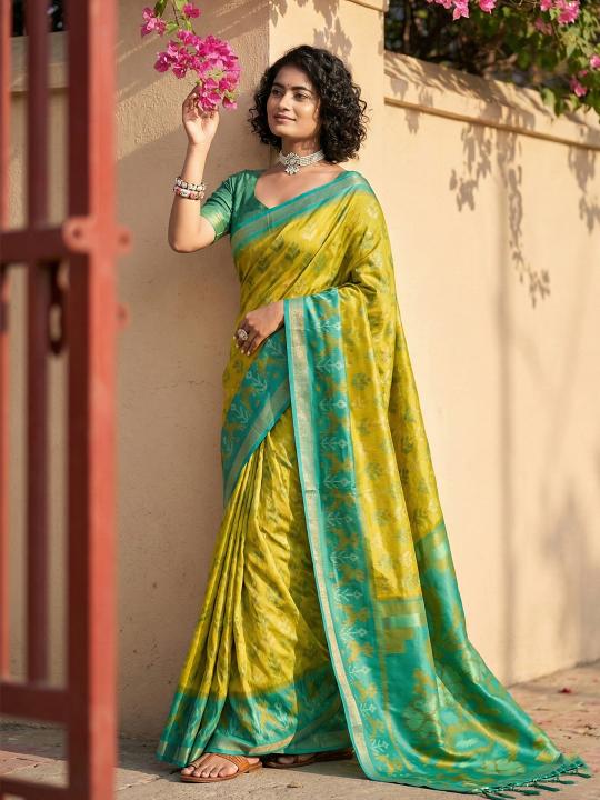 NAVYA SILK VOL 1 by shree shyam fashion fancy designer Pochampalli Soft Silk fabric saree wholesale with Fancy latkan
