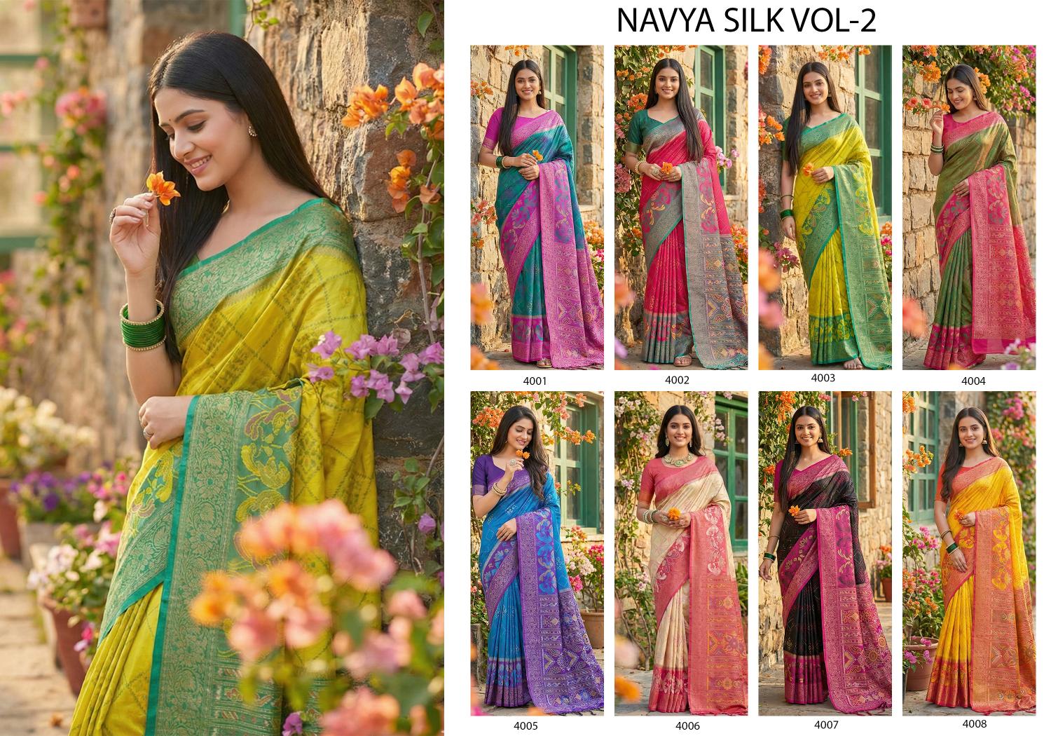 NAVYA SILK VOL 2 by shree shyam fashion fancy designer Pochampalli Soft Silk fabric saree wholesale with Fancy latkan