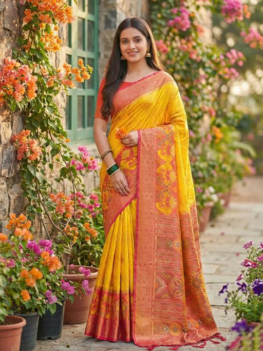 NAVYA SILK VOL 2 by shree shyam fashion fancy designer Pochampalli Soft Silk fabric saree wholesale with Fancy latkan